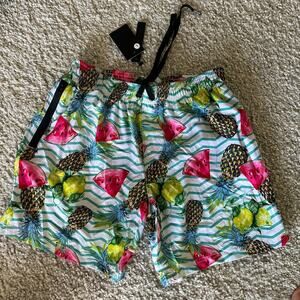 YoungLA  Mens lightweight lined shorts,  Fun Print, Lightweight, NWT
